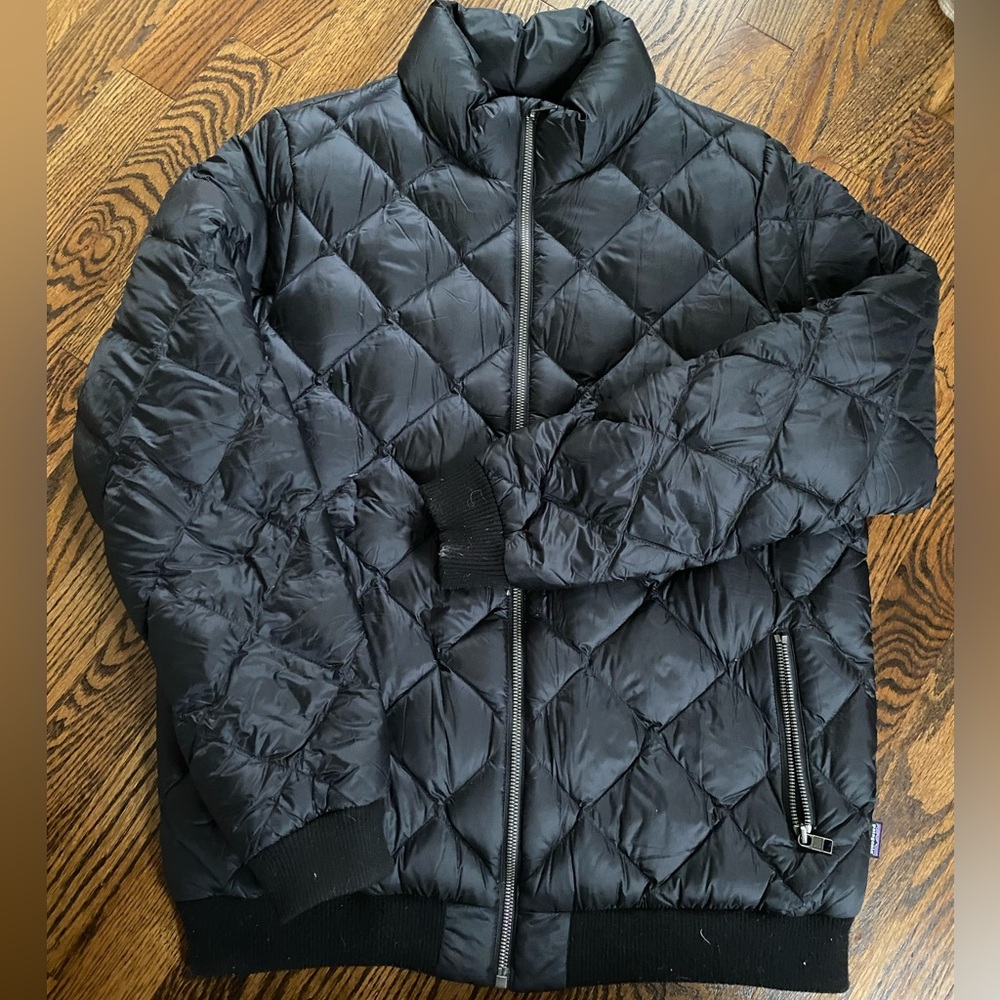 Patagonia Quilted Black Bomber Jacket